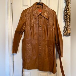 Women's Vintage Brown Leather Jacket